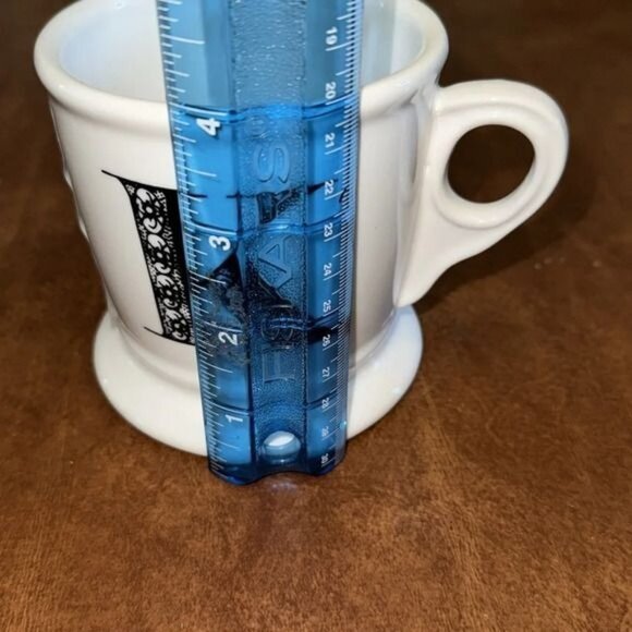 Anthropologie White Monogram "K" Ceramic Mug With Decorative Lettering - Picture 4 of 5